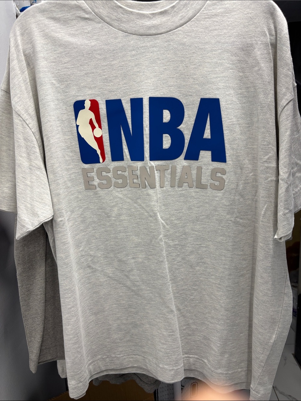 Essentials light otm NBA Logo Tee with Navy & Tan Accents